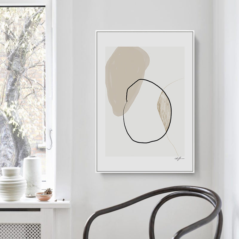 Vivolux | Handbedruckte Leinwandkunst Helle Farbe Abstrakter Expressionismus Wanddekoration für das Schlafzimmer