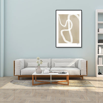 Vivolux | Handbedruckte Leinwandkunst Helle Farbe Abstrakter Expressionismus Wanddekoration für das Schlafzimmer