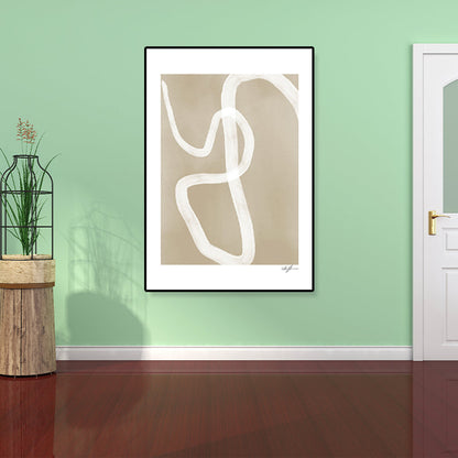 Vivolux | Handbedruckte Leinwandkunst Helle Farbe Abstrakter Expressionismus Wanddekoration für das Schlafzimmer