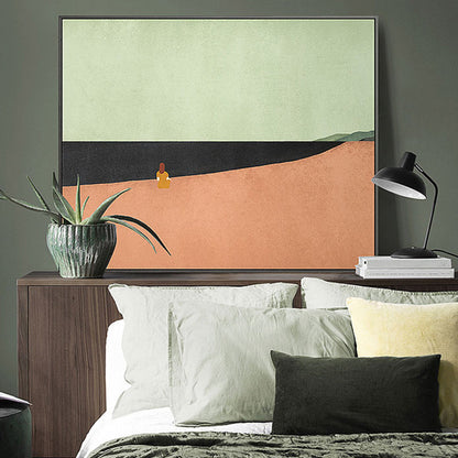 Vivolux | Skandinavischer Stil Flachland Leinwanddruck Naturlandschaft Wandkunst Dekor in hellen Farben
