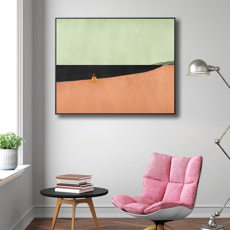 Vivolux | Skandinavischer Stil Flachland Leinwanddruck Naturlandschaft Wandkunst Dekor in hellen Farben