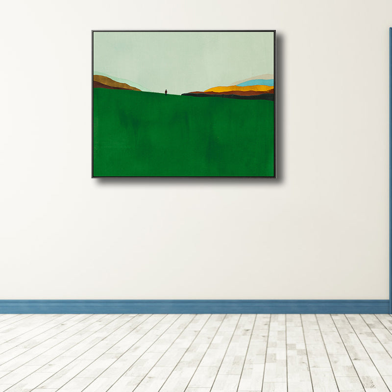 Vivolux | Skandinavischer Stil Flachland Leinwanddruck Naturlandschaft Wandkunst Dekor in hellen Farben