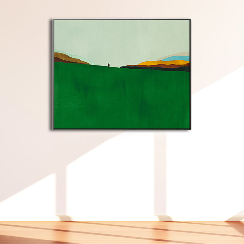 Vivolux | Skandinavischer Stil Flachland Leinwanddruck Naturlandschaft Wandkunst Dekor in hellen Farben