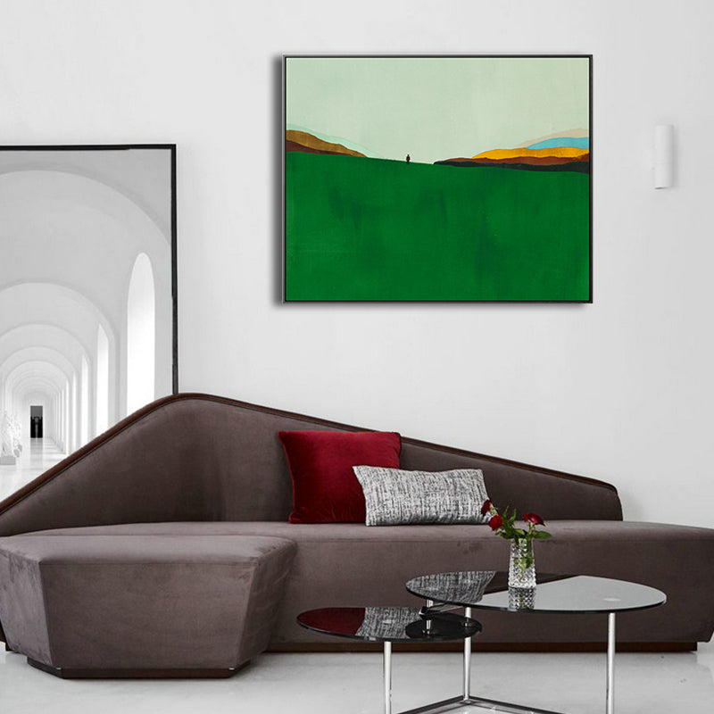 Vivolux | Skandinavischer Stil Flachland Leinwanddruck Naturlandschaft Wandkunst Dekor in hellen Farben