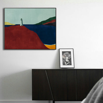 Vivolux | Skandinavischer Stil Flachland Leinwanddruck Naturlandschaft Wandkunst Dekor in hellen Farben