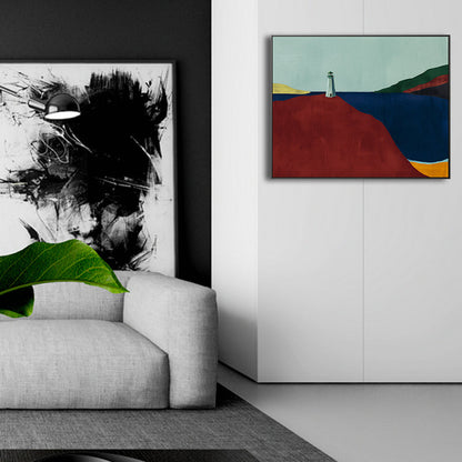 Vivolux | Skandinavischer Stil Flachland Leinwanddruck Naturlandschaft Wandkunst Dekor in hellen Farben