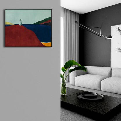 Vivolux | Skandinavischer Stil Flachland Leinwanddruck Naturlandschaft Wandkunst Dekor in hellen Farben