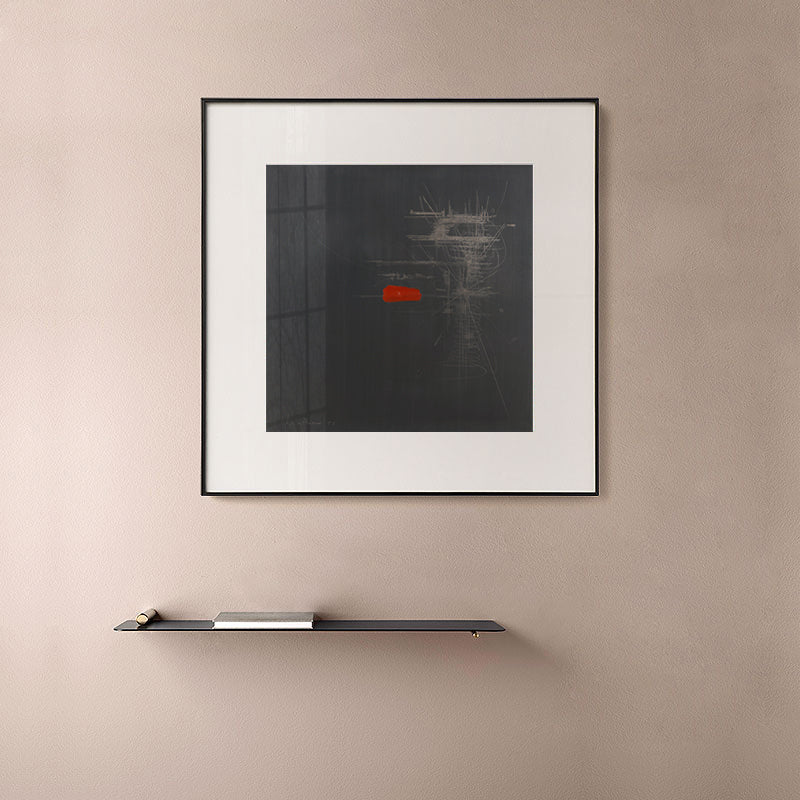 Vivolux | Schwarze Riesen ungewöhnliches Muster Canvas abstrakte nordische strukturierte Wandkunst-Druck für Raum