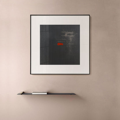 Vivolux | Schwarze Riesen ungewöhnliches Muster Canvas abstrakte nordische strukturierte Wandkunst-Druck für Raum