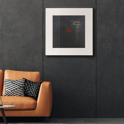 Vivolux | Schwarze Riesen ungewöhnliches Muster Canvas abstrakte nordische strukturierte Wandkunst-Druck für Raum