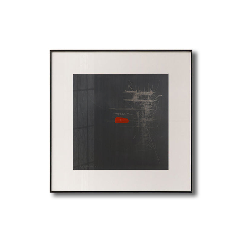 Vivolux | Schwarze Riesen ungewöhnliches Muster Canvas abstrakte nordische strukturierte Wandkunst-Druck für Raum