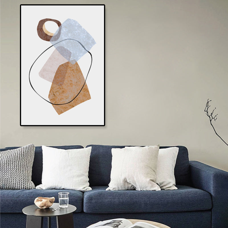 Vivolux | Neuartiges Muster Leinwand Abstrakter Expressionismus Texturiert Wandkunst Dekor in Helle Farbe