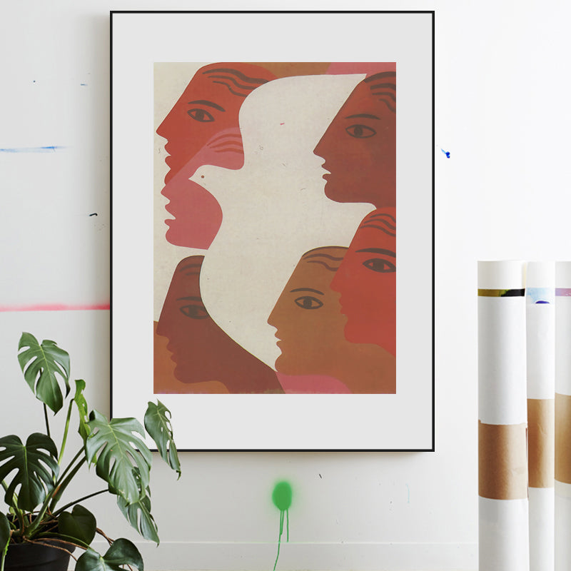 Vivolux | Figurenmuster Eingewickelt Leinwand Abstrakter Expressionismus Texturiertes Zuhause Galerie Gemälde