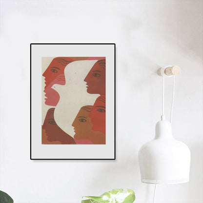 Vivolux | Figurenmuster Eingewickelt Leinwand Abstrakter Expressionismus Texturiertes Zuhause Galerie Gemälde