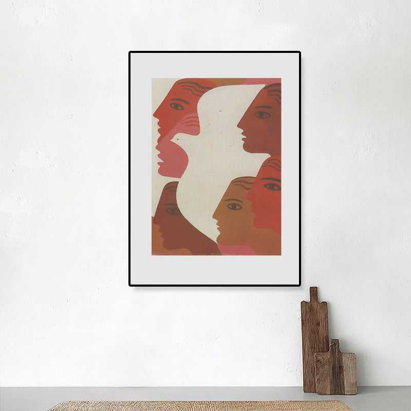 Vivolux | Figurenmuster Eingewickelt Leinwand Abstrakter Expressionismus Texturiertes Zuhause Galerie Gemälde