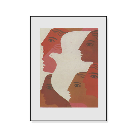 Vivolux | Figurenmuster Eingewickelt Leinwand Abstrakter Expressionismus Texturiertes Zuhause Galerie Gemälde