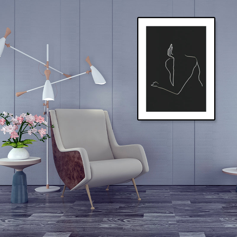 Vivolux | Figurenmuster Eingewickelt Leinwand Abstrakter Expressionismus Texturiertes Zuhause Galerie Gemälde