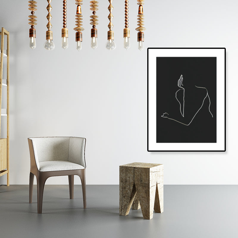 Vivolux | Figurenmuster Eingewickelt Leinwand Abstrakter Expressionismus Texturiertes Zuhause Galerie Gemälde