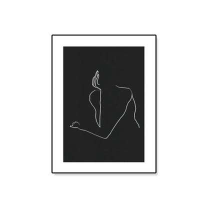 Vivolux | Figurenmuster Eingewickelt Leinwand Abstrakter Expressionismus Texturiertes Zuhause Galerie Gemälde