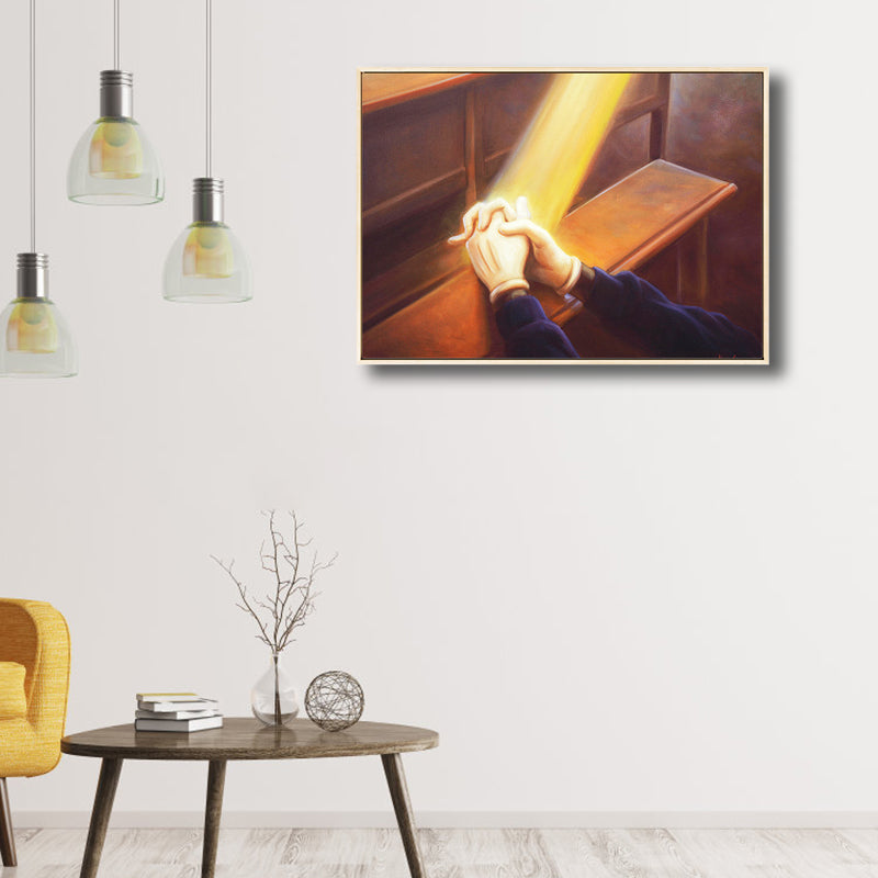 Vivolux | Art Nouveau die Hand Leinwand Braun Illustration Stillleben Wanddekoration für das Schlafzimmer