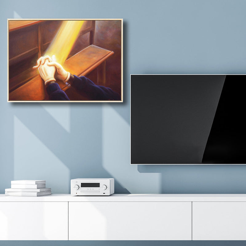 Vivolux | Art Nouveau die Hand Leinwand Braun Illustration Stillleben Wanddekoration für das Schlafzimmer