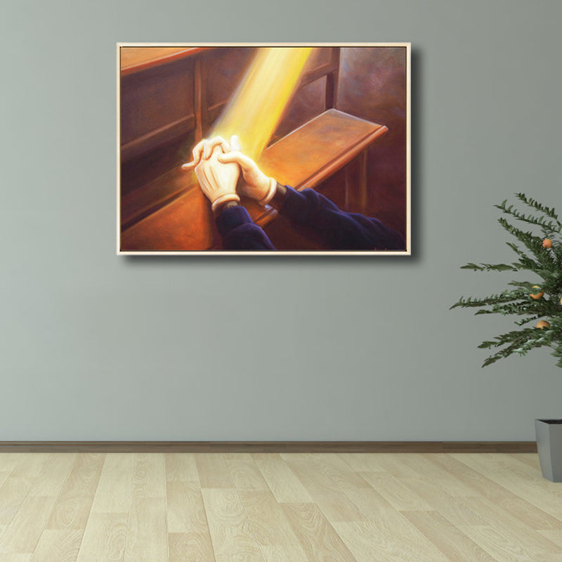 Vivolux | Art Nouveau die Hand Leinwand Braun Illustration Stillleben Wanddekoration für das Schlafzimmer