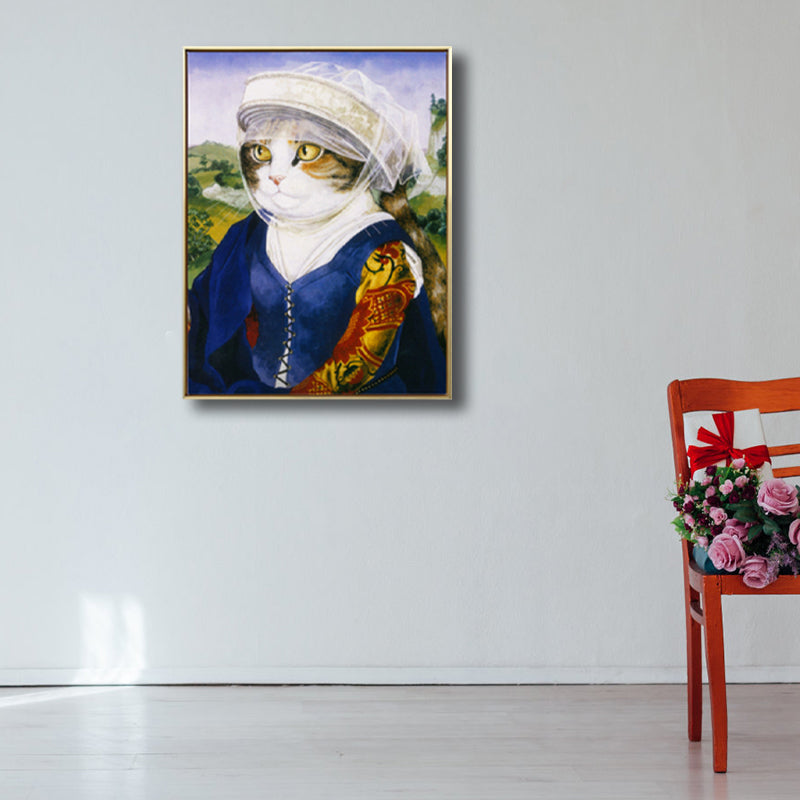 Vivolux | Pop Art Spoof Tier Leinwanddruck Dunkle Farbe Wohnzimmer Wanddekoration, Mehrere Größen