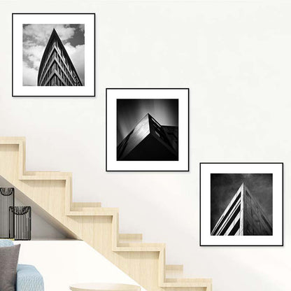 Vivolux | Fotografie Architektur Wandkunst Druck in dunkler Farbkanvas Wanddekoration, strukturiert