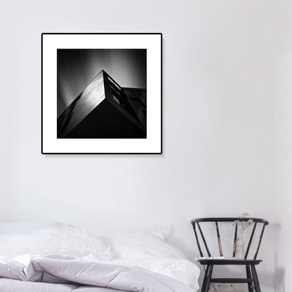 Vivolux | Fotografie Architektur Wandkunst Druck in dunkler Farbkanvas Wanddekoration, strukturiert