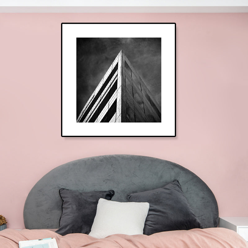 Vivolux | Fotografie Architektur Wandkunst Druck in dunkler Farbkanvas Wanddekoration, strukturiert