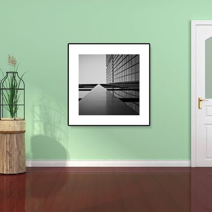 Vivolux | Fotografie Architektur Wandkunst Druck in dunkler Farbkanvas Wanddekoration, strukturiert