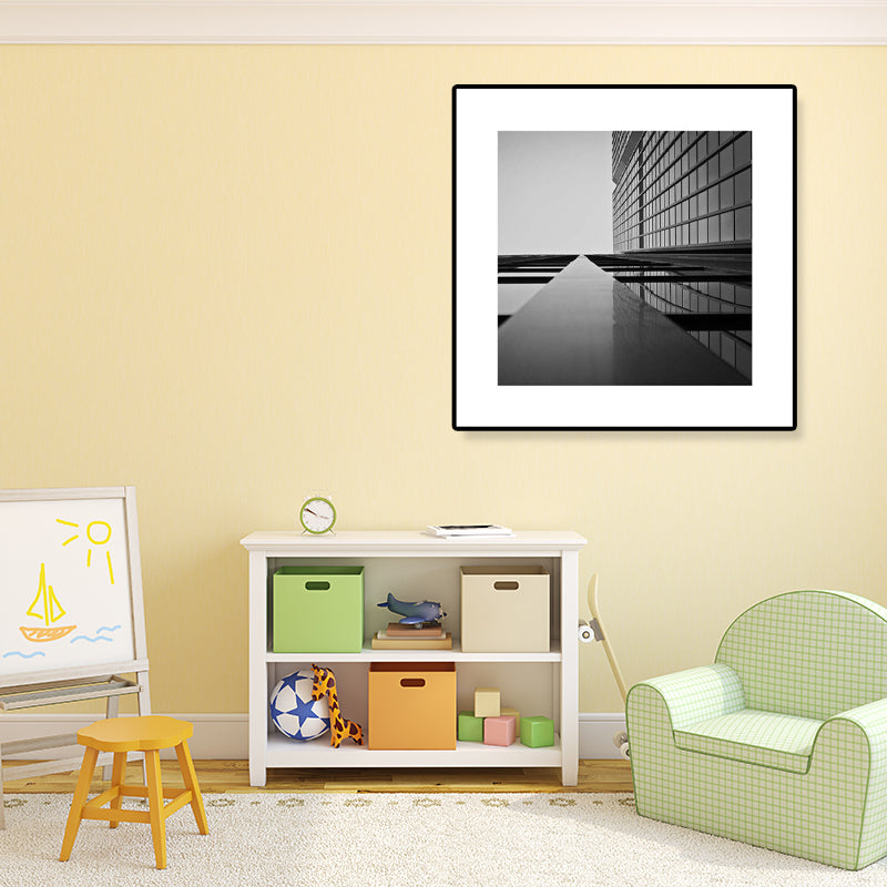 Vivolux | Fotografie Architektur Wandkunst Druck in dunkler Farbkanvas Wanddekoration, strukturiert