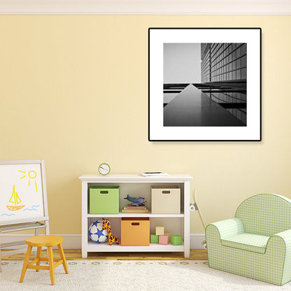 Vivolux | Fotografie Architektur Wandkunst Druck in dunkler Farbkanvas Wanddekoration, strukturiert