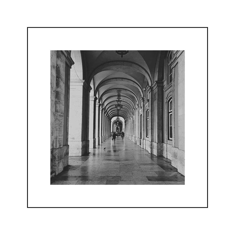 Vivolux | Fotografie Architektur Wandkunst Druck in dunkler Farbkanvas Wanddekoration, strukturiert