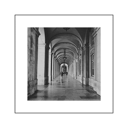 Vivolux | Fotografie Architektur Wandkunst Druck in dunkler Farbkanvas Wanddekoration, strukturiert