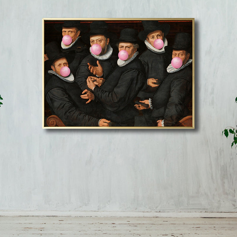 Vivolux | Kaugummi Leinwand Kunst Funky Spoof Herren Wanddekoration in dunkler Farbe für das Schlafzimmer