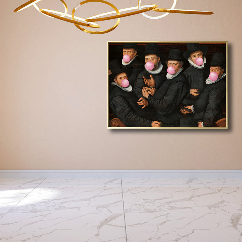 Vivolux | Kaugummi Leinwand Kunst Funky Spoof Herren Wanddekoration in dunkler Farbe für das Schlafzimmer