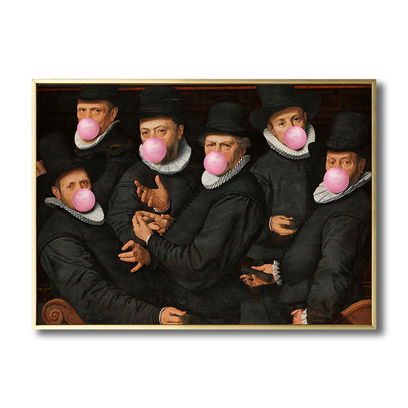 Vivolux | Kaugummi Leinwand Kunst Funky Spoof Herren Wanddekoration in dunkler Farbe für das Schlafzimmer