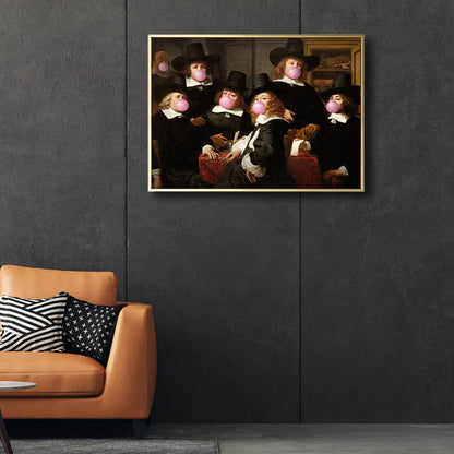 Vivolux | Kaugummi Leinwand Kunst Funky Spoof Herren Wanddekoration in dunkler Farbe für das Schlafzimmer