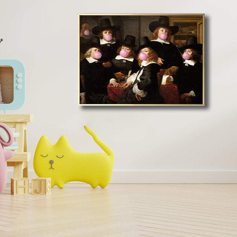 Vivolux | Kaugummi Leinwand Kunst Funky Spoof Herren Wanddekoration in dunkler Farbe für das Schlafzimmer