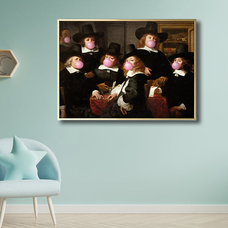 Vivolux | Kaugummi Leinwand Kunst Funky Spoof Herren Wanddekoration in dunkler Farbe für das Schlafzimmer