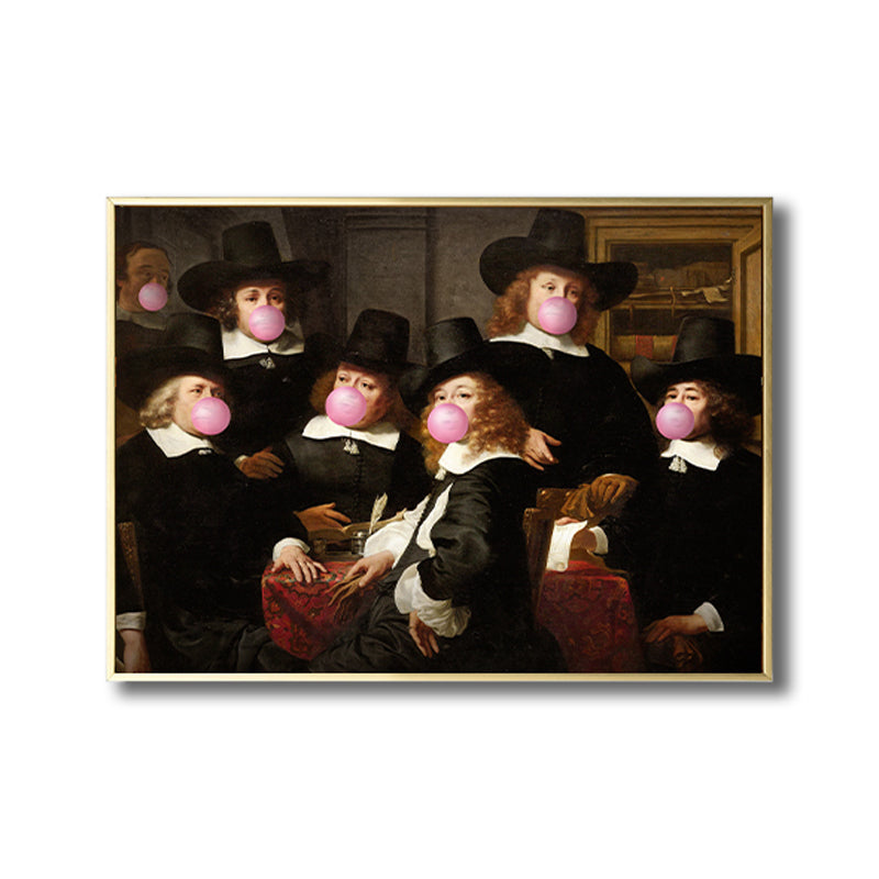 Vivolux | Kaugummi Leinwand Kunst Funky Spoof Herren Wanddekoration in dunkler Farbe für das Schlafzimmer