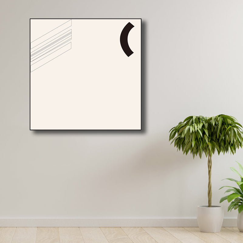 Vivolux | Helle Farbige Neuartige Grafische Wanddekoration Abstrakter Nordischer Texturierter Leinwanddruck für das Schlafzimmer