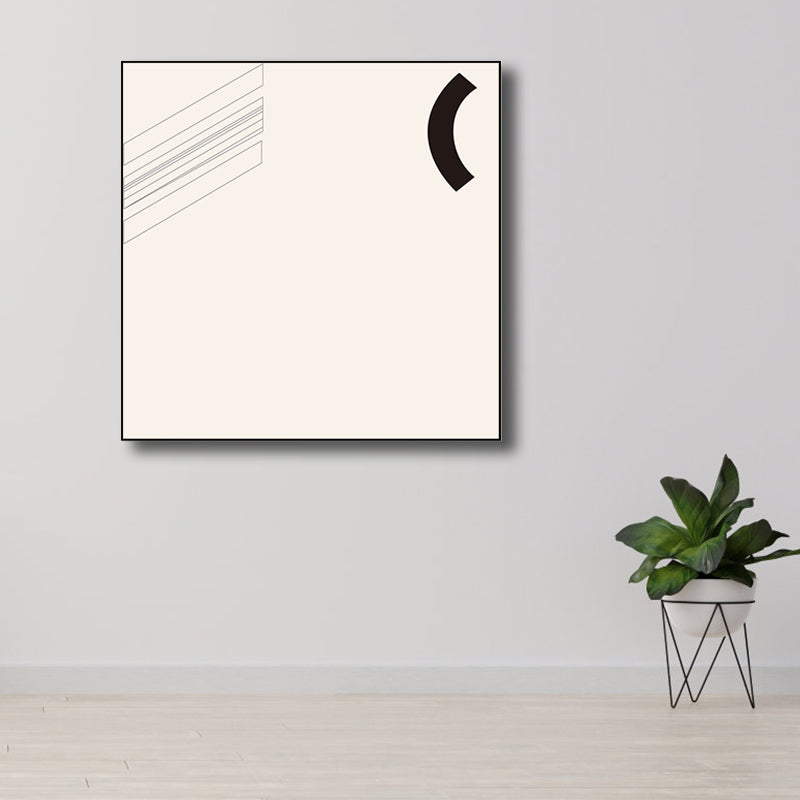 Vivolux | Helle Farbige Neuartige Grafische Wanddekoration Abstrakter Nordischer Texturierter Leinwanddruck für das Schlafzimmer