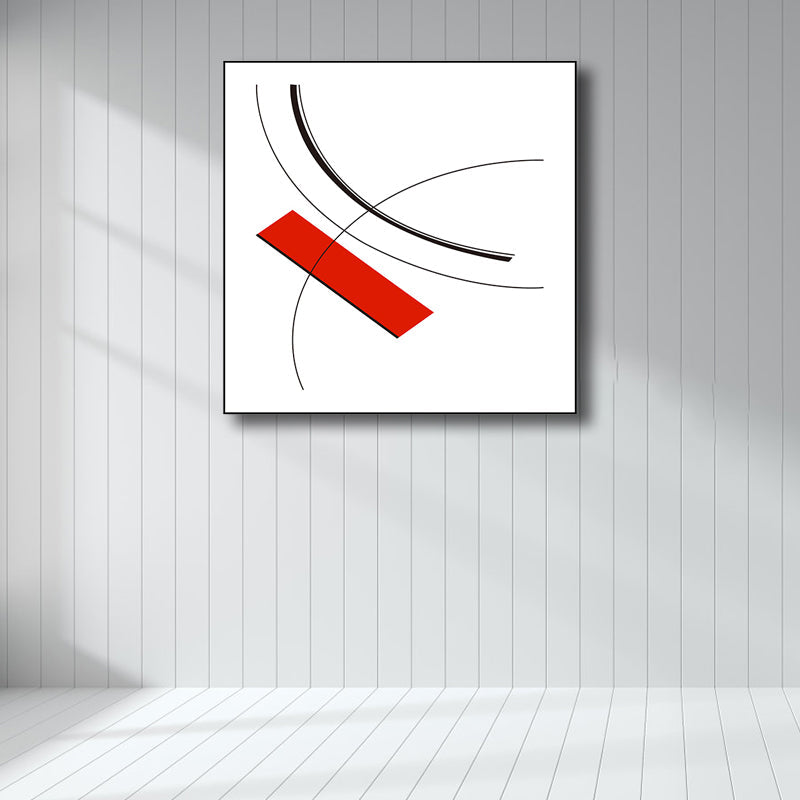 Vivolux | Helle Farbige Neuartige Grafische Wanddekoration Abstrakter Nordischer Texturierter Leinwanddruck für das Schlafzimmer