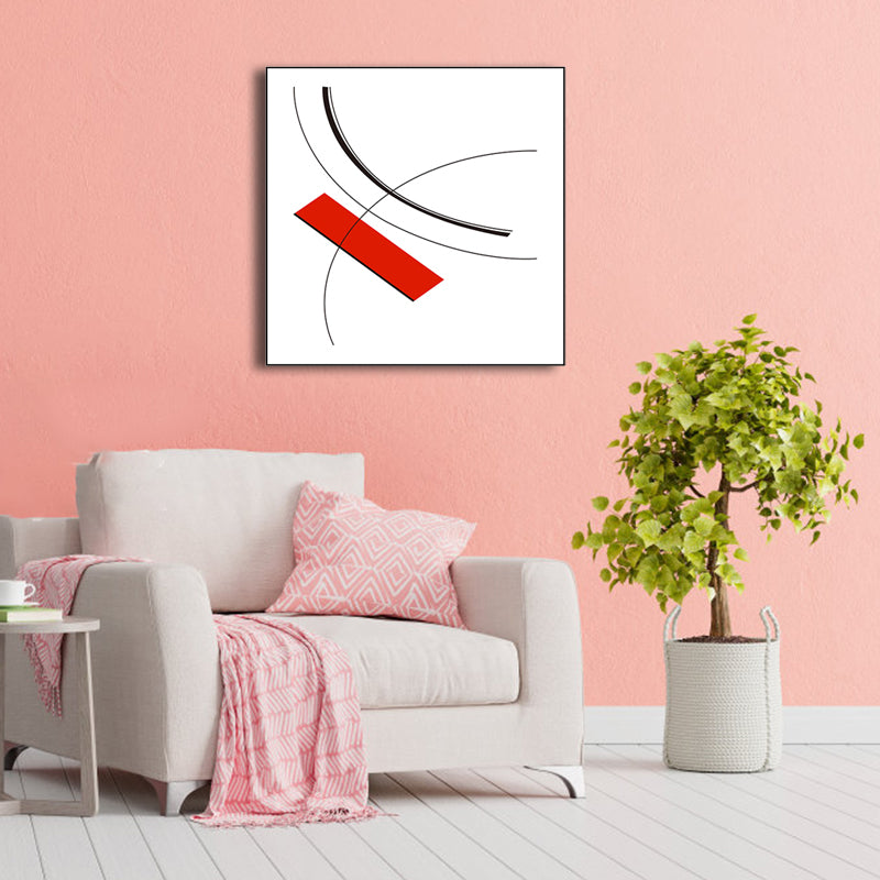 Vivolux | Helle Farbige Neuartige Grafische Wanddekoration Abstrakter Nordischer Texturierter Leinwanddruck für das Schlafzimmer