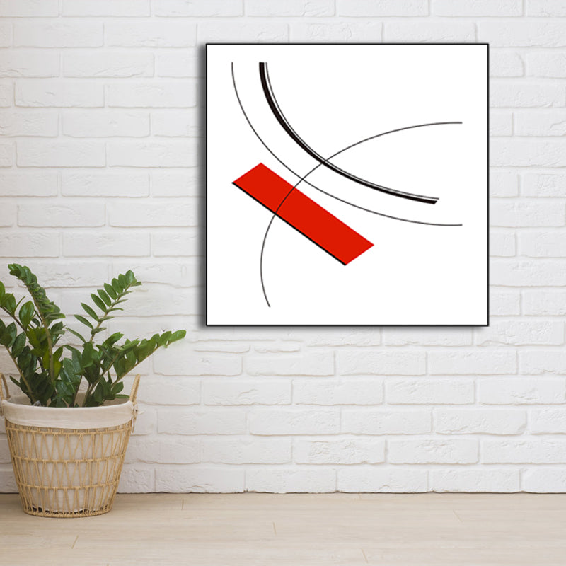 Vivolux | Helle Farbige Neuartige Grafische Wanddekoration Abstrakter Nordischer Texturierter Leinwanddruck für das Schlafzimmer