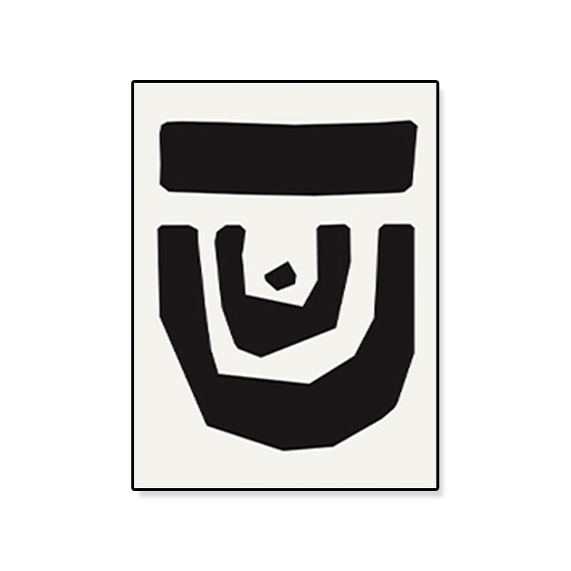 Vivolux | Illustration Muster Wandkunst Dekor Esszimmer Abstrakter Druck Leinwand in dunkler Farbe