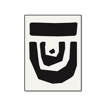 Vivolux | Illustration Muster Wandkunst Dekor Esszimmer Abstrakter Druck Leinwand in dunkler Farbe