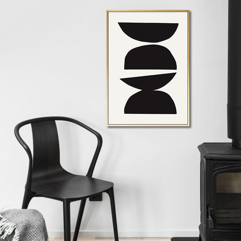 Vivolux | Illustration Muster Wandkunst Dekor Esszimmer Abstrakter Druck Leinwand in dunkler Farbe